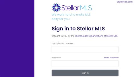 mls stellar login page